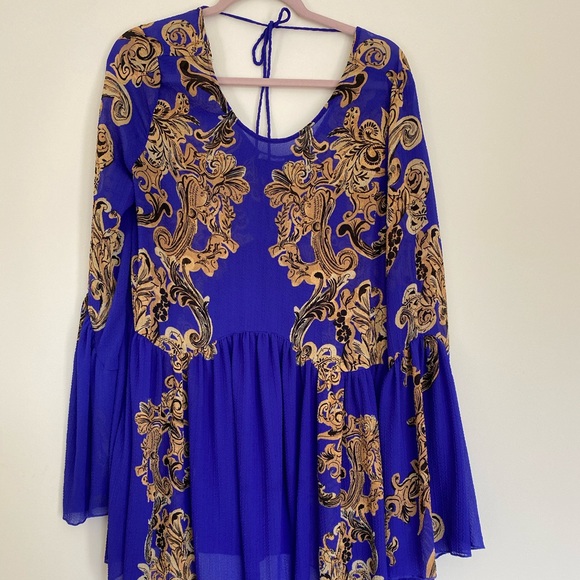 Free People Bell Sleeve Open Back Symphony Dress - Picture 5 of 6